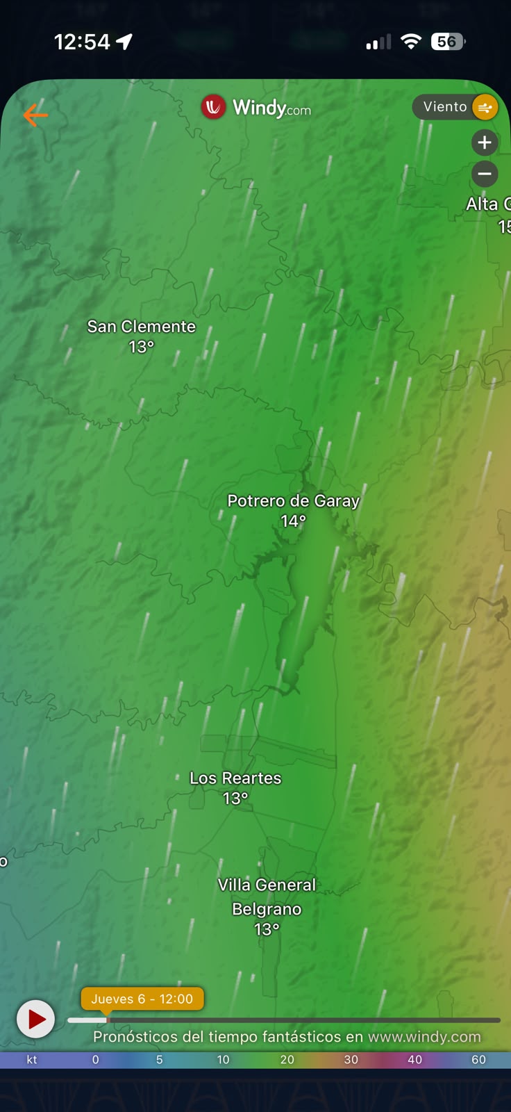 Pantalla de Clima